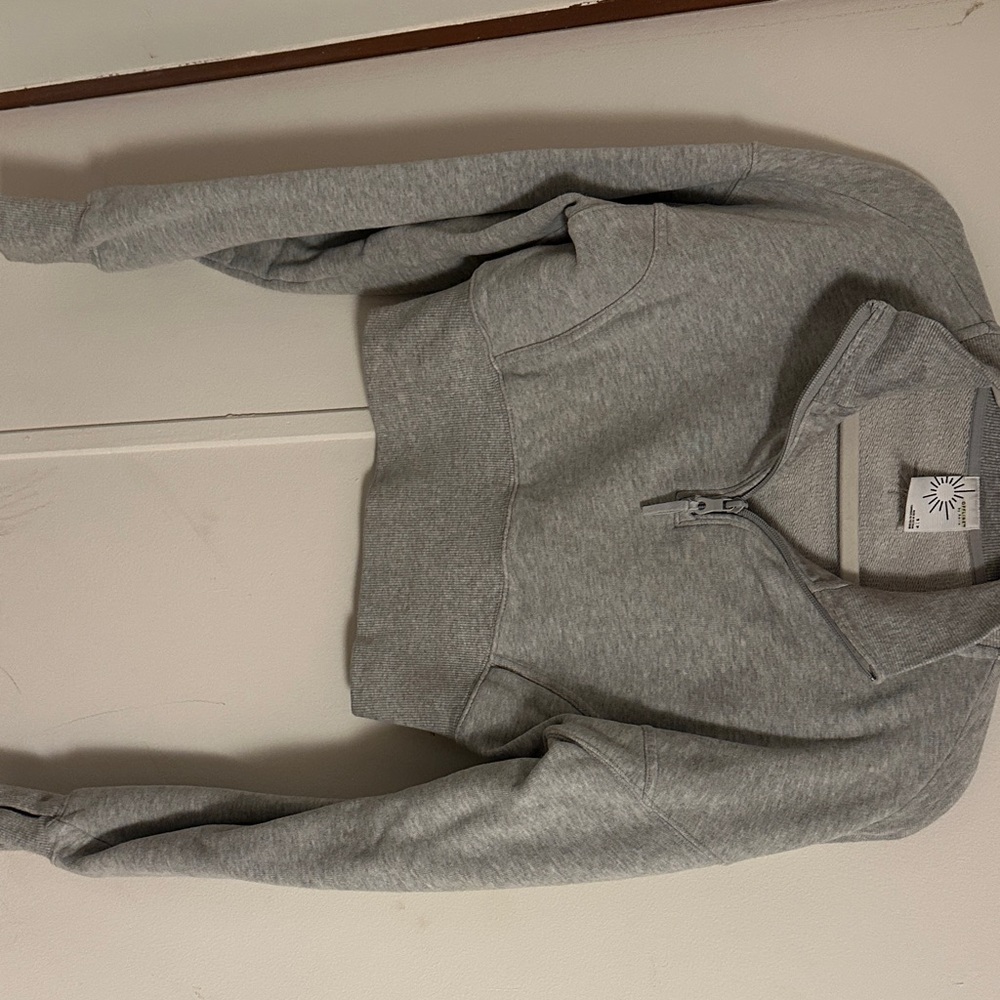 Gray Half-Zip Sweater